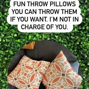 Orange Design Throw Pillows